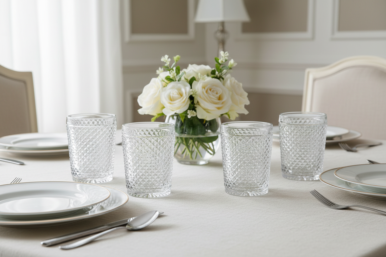 Pack 4 Copos Baixos Clear