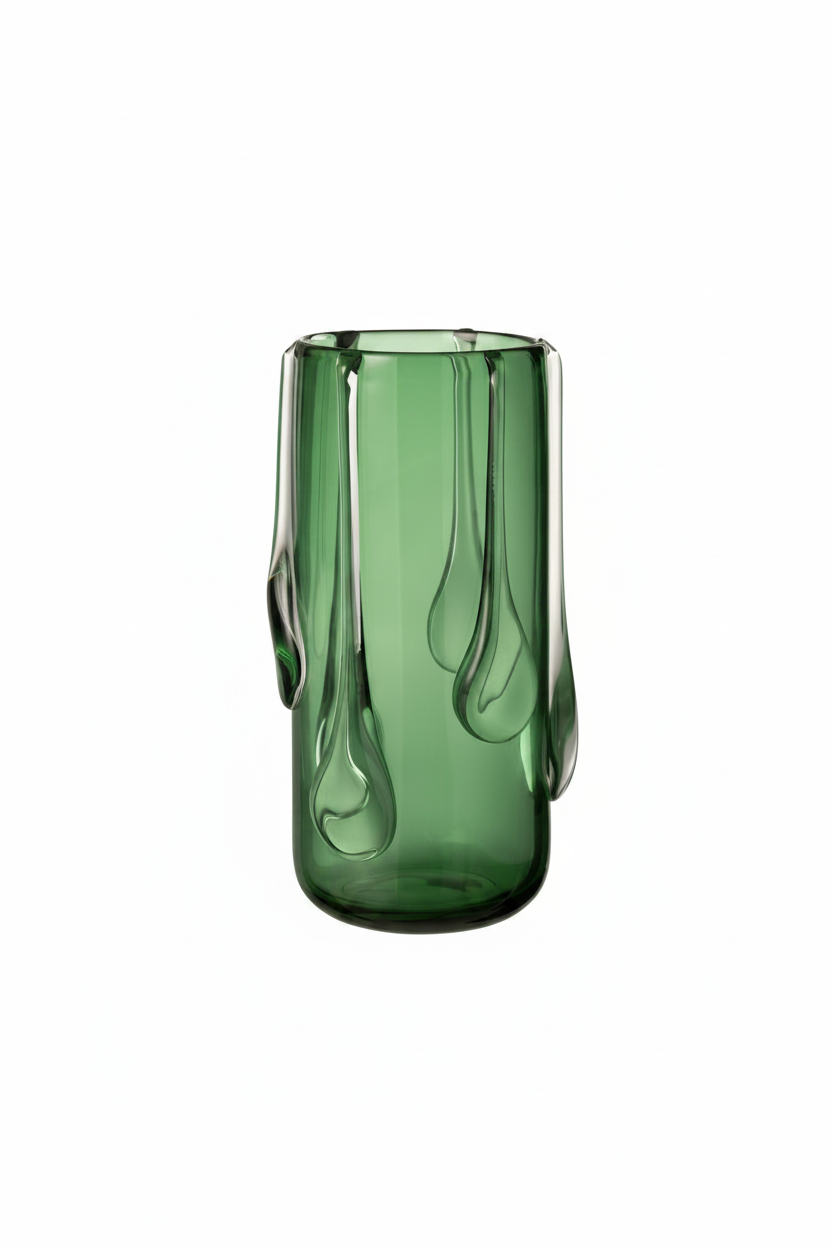 JARRA DRIPPY GLASS GREEN LARGE
