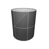 ABATJOUR GEOMETRIC BLACK