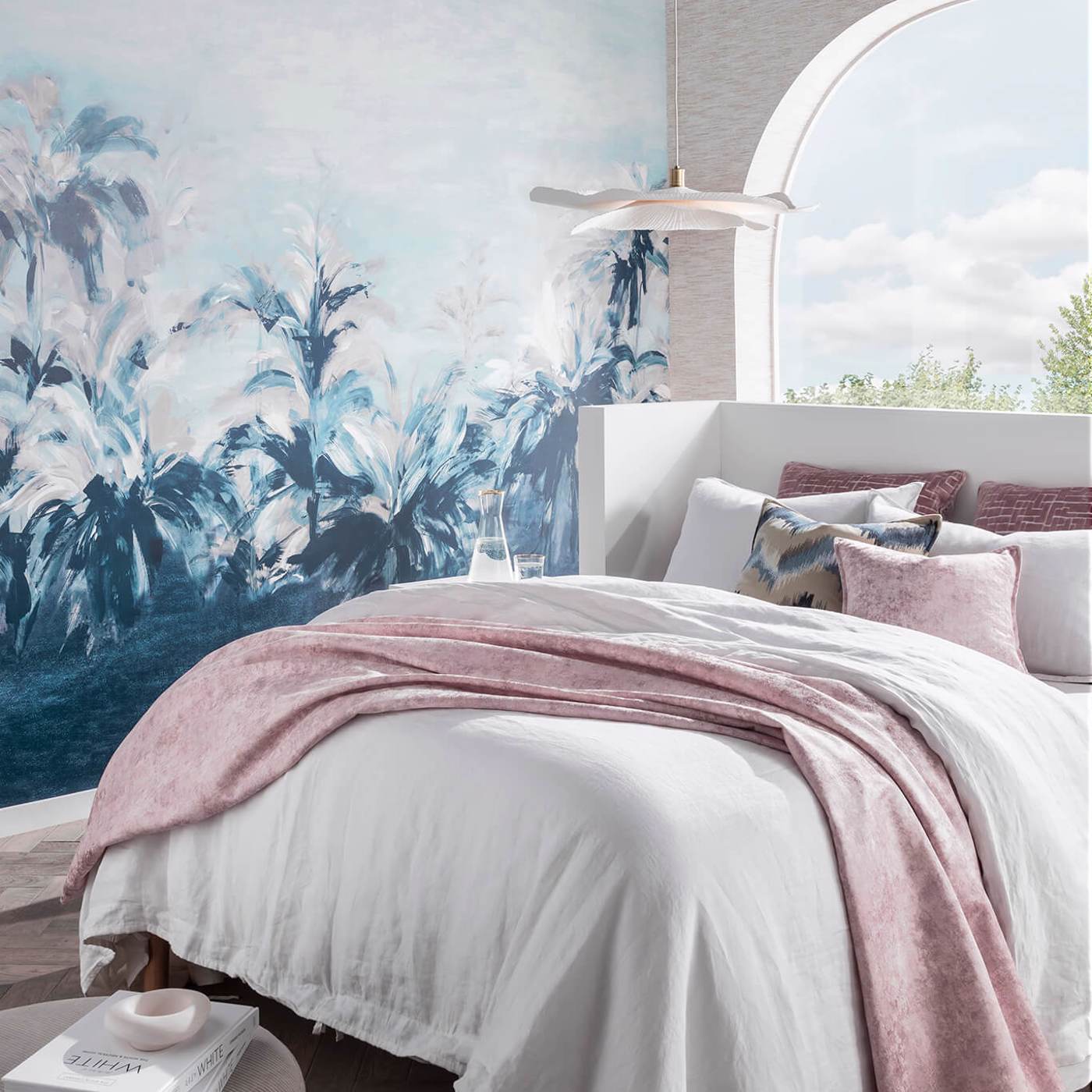 MURAL MIDNIGHT/LINEN BANNER