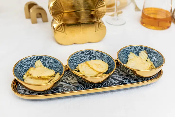 CONJUNTO DE APERITIVOS BLUE&GOLD