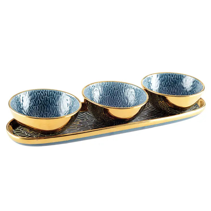 CONJUNTO DE APERITIVOS BLUE&GOLD