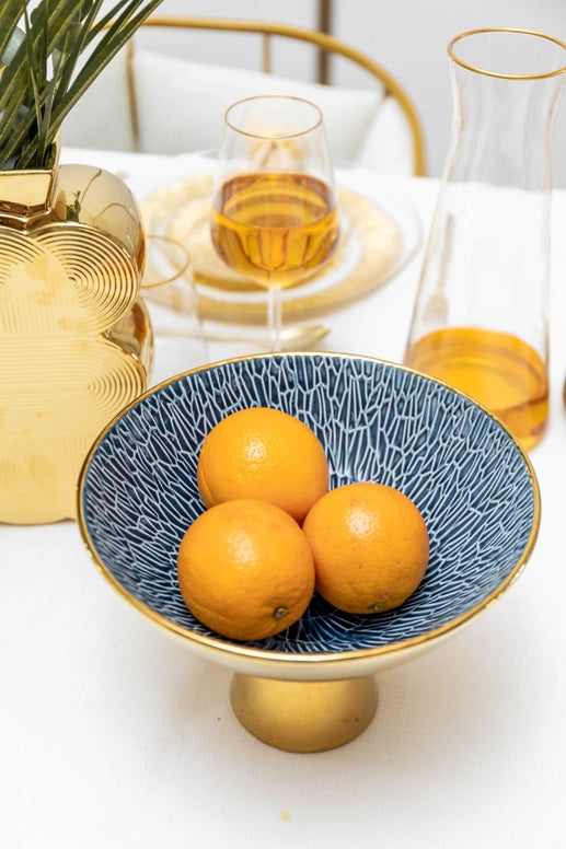 FRUTEIRA AZUL E DOURADO