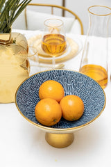 FRUTEIRA AZUL E DOURADO