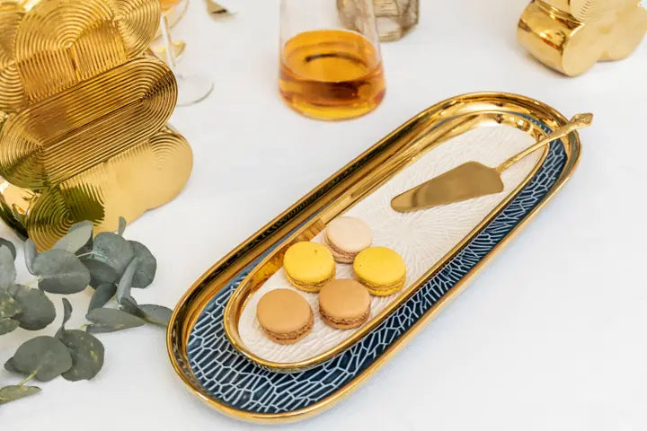 TABULEIRO AZUL DOURADO