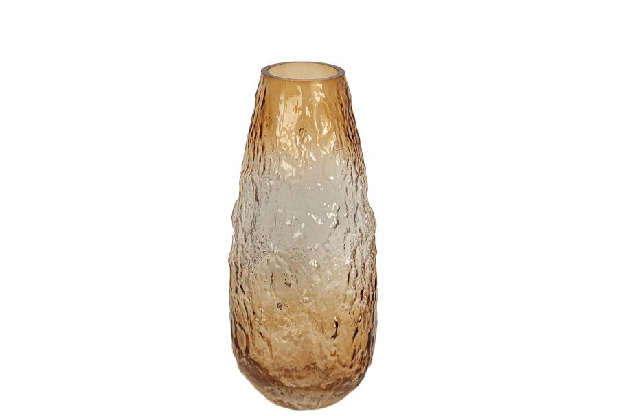 VASO DE VIDRO ÂMBAR