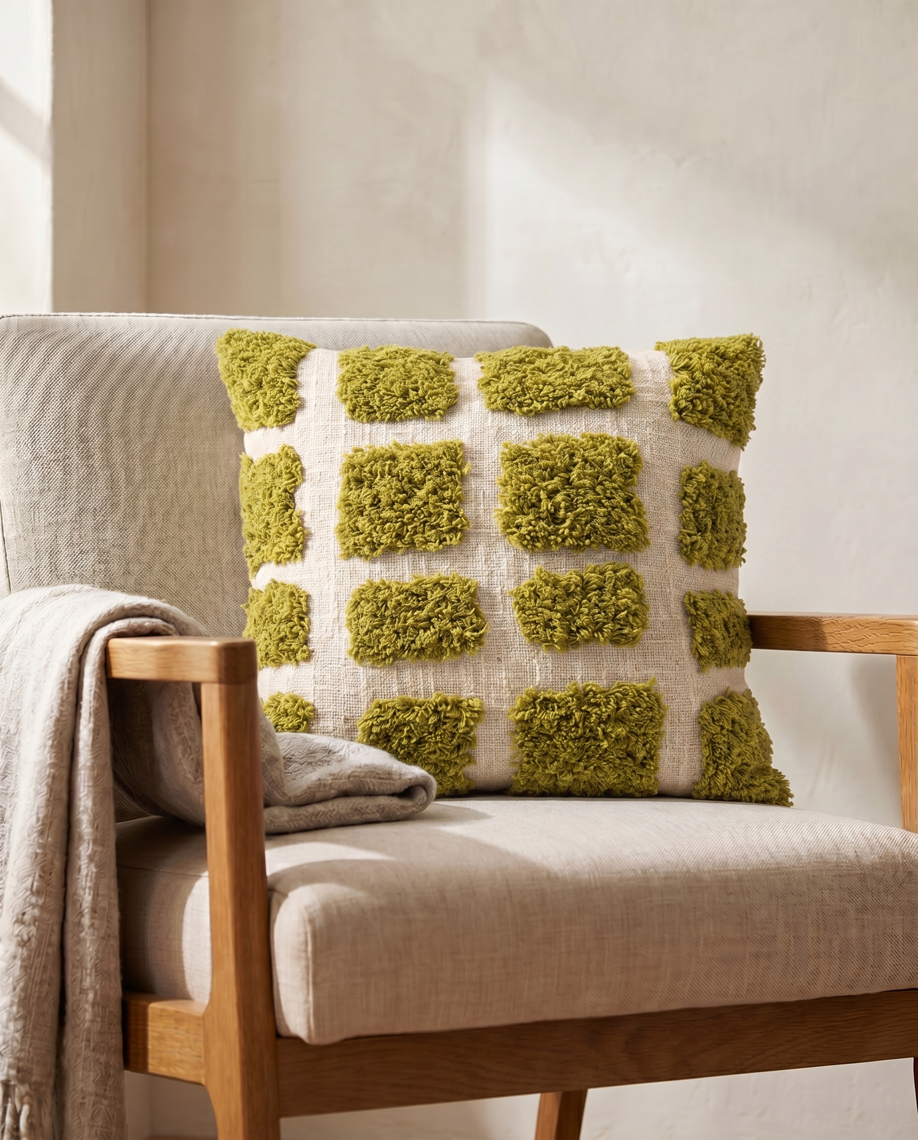 Almofada 45x45 cm FASANO green+cream