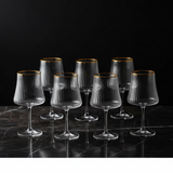 COPOS DE VINHO COM BORDA DOURADA 360ML- CONJ. DE 6