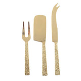 FACAS DE QUEIJO DOURADAS- CONJ DE 3