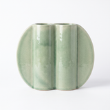 JARRA DOUBLE PORCELAIN DARK GREEN