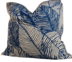 ALMOFADA FOLHAS AZUL
