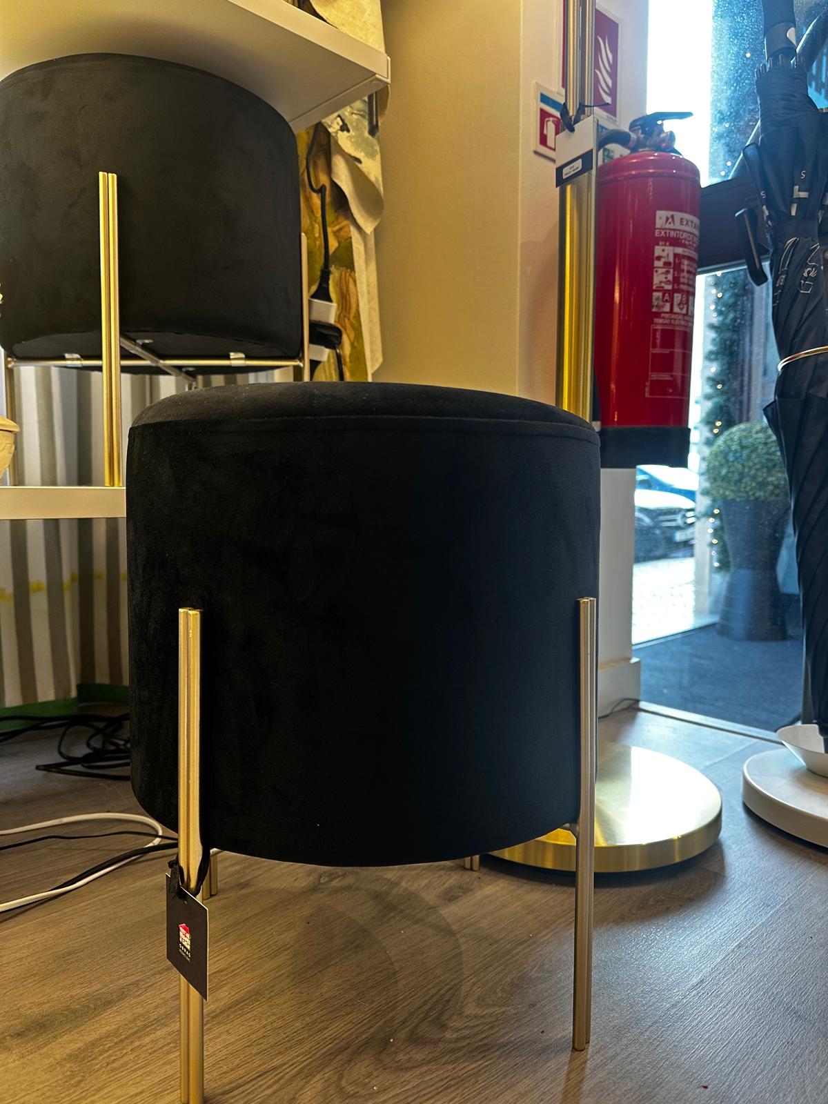 TAMBORETE RENDONDO BLACK&GOLD
