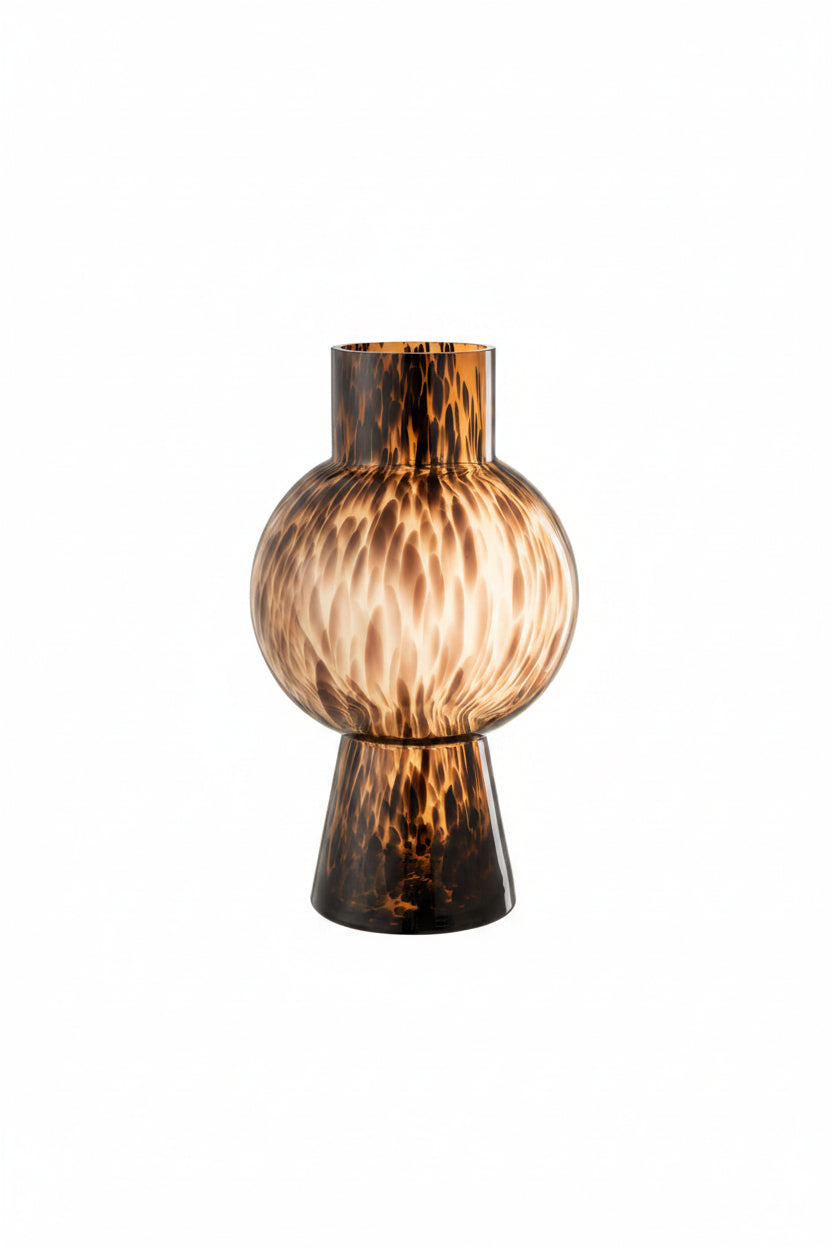 Jarra Ball Dot Brown Glass Large