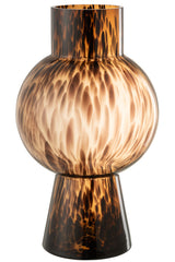 Jarra Ball Dot Brown Glass Large