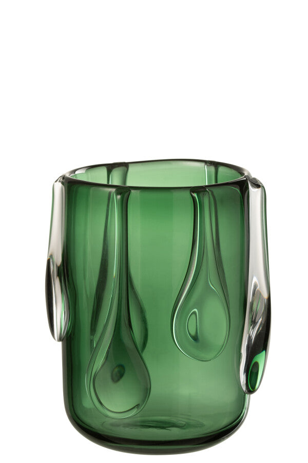 Jarra Drippy Glass Green Small