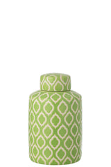 Pote Checkered Porcelana Green/White Large