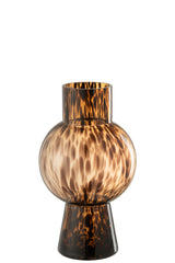Jarra Ball Dot Brown Glass Medium