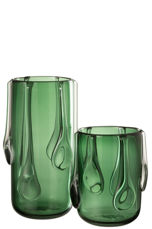 JARRA DRIPPY GLASS GREEN LARGE
