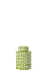 Pote Checkered Porcelana Green/White Small